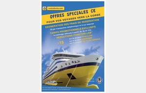 Offre Corsica Ferries pour les adhérents du CNF